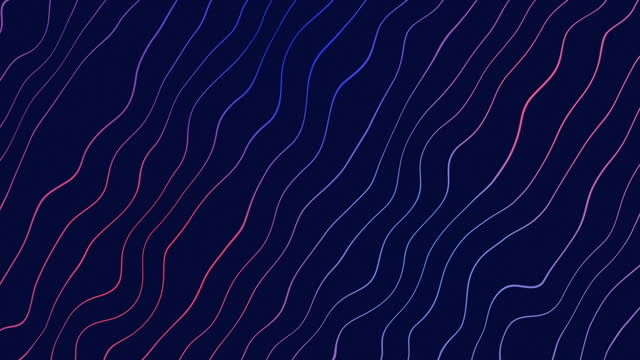 Neon Wavy Loops on Navy Background