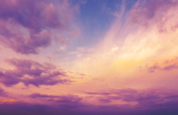 istock Colorful cloudy sky at sunset. Gradient color. Sky texture. Abstract nature background 2149507810