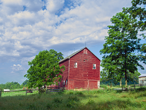 A rural farm scene in Warren County, New Jersey.