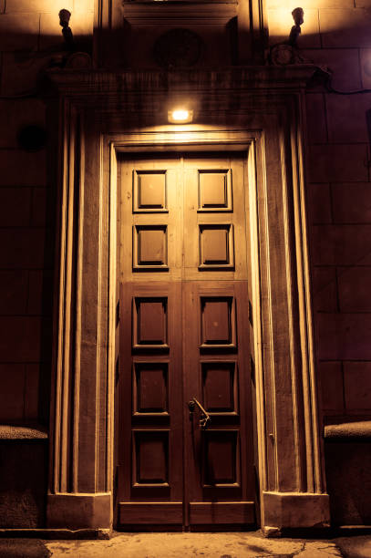 Sibiu, Romania - October 19, 2024: Shadowed Passage: The Mystique of Dark Gates