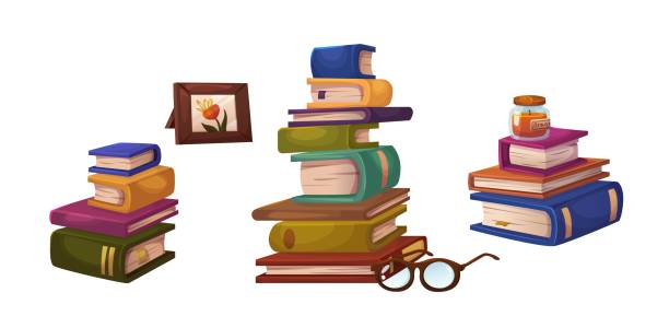 istock Piles of books isolated on white background 2149517078