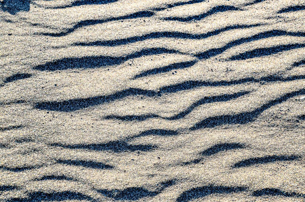 istock The image is of a sandy beach with a zigzag pattern in the sand 2149517284