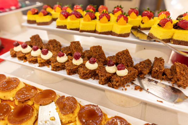 istock Sweet cakes on display in a restaurant 2149519073