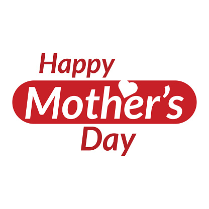 Happy Mothers Day logo vector. Happy Mothers' Day mom and child affection concept greeting design for all mother lovers.