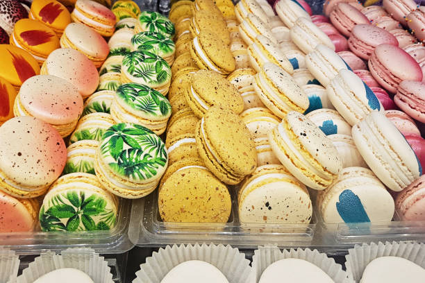 istock Traditional colorful Macaroons in a row 2149520365