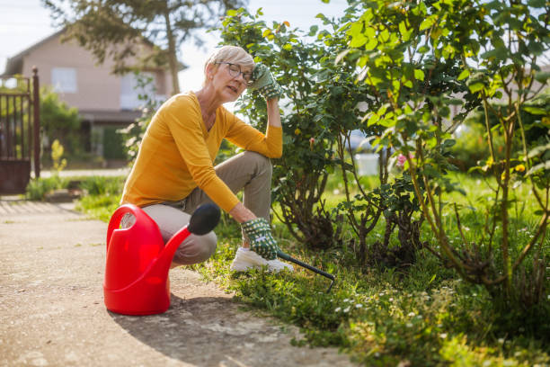 istock Senior woman is feeling tired while gardening 2149521004