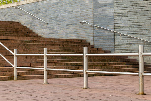 istock footpath with railings and stairs 2149523520