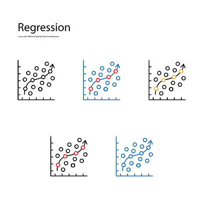 Regression Analysis Vector Icon Design