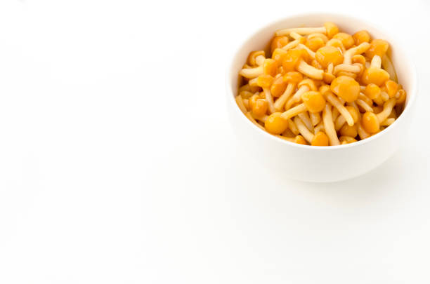 Nameko mushrooms in white bowl