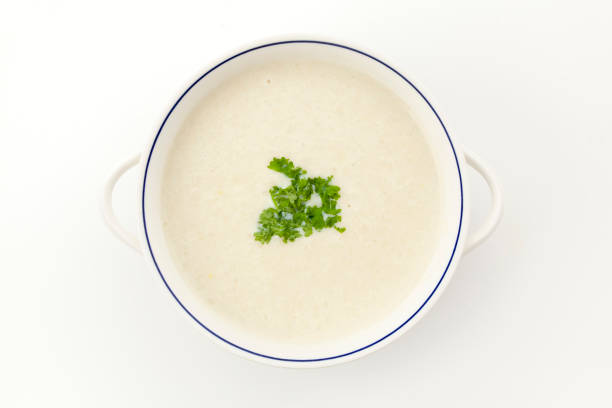 istock Enoki Mushroom potage soup with parsley 2149525909