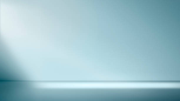 istock abstract minimal light blue background for product presentation. Shadow and light from windows on plaster wall. 2149528389