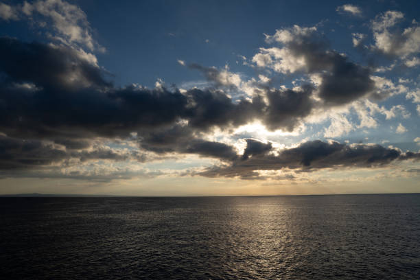 istock Beautiful landscape with dramatic sky, sea water and islands 2149529564