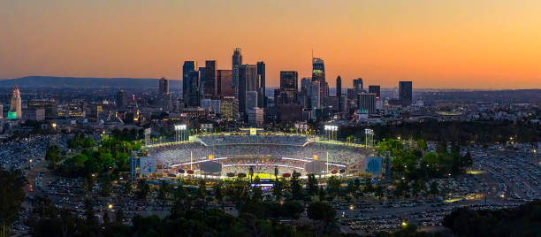 Los Angeles, California-November 1, 2024: Over 200,000 Angelenos congregated in downtown Los Angeles to celebrate the LA Dodgers World Series victory.