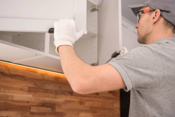 istock Cabinetmaker Checking on Kitchen Furniture Fittings 2149530825