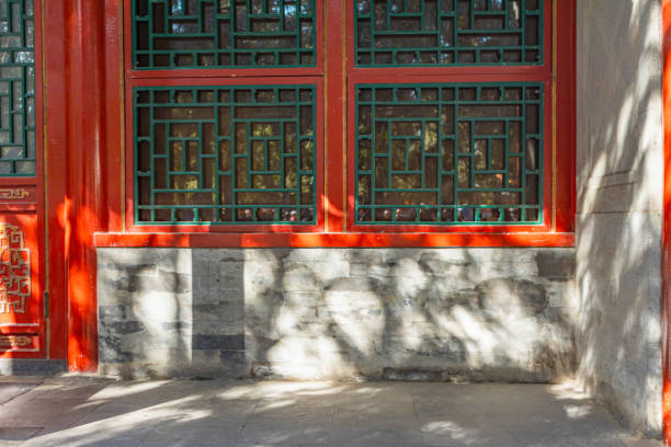istock Chinese architecture with a red background 2149535181