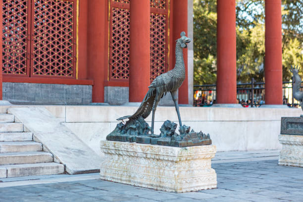 Chinese Stone Lion Statue.