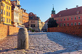 Cityscape - view of the Old Town with the Royal Castle in the historical center of Warsaw, Poland