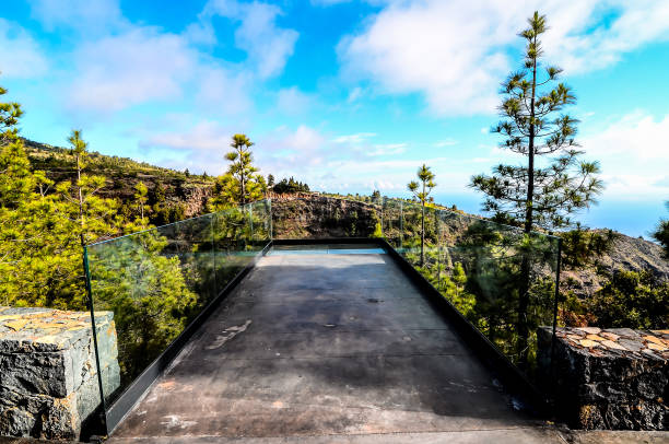 istock A bridge over a forest with a view of the ocean 2149537447