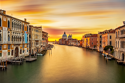 Morning view of Venice Grand Canal