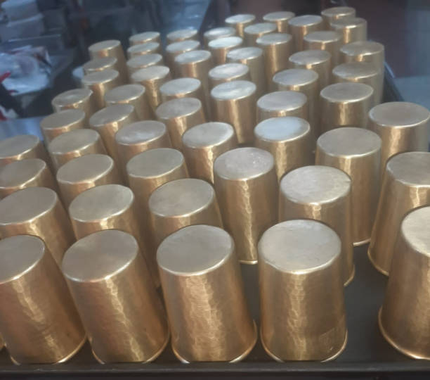 istock The bread sticks copper holder view on the tray 2149541287