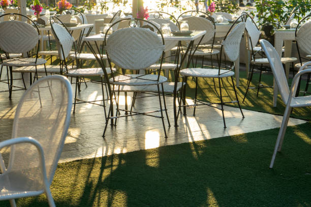 exterior design outdoor chair set decoration in garden