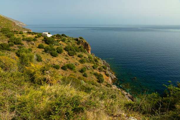 landscape in the Zingaro nature reserve in Sicily in Italy