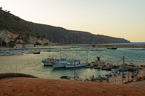 harbour view in Castellammare del Golfo in Sicily in Italy