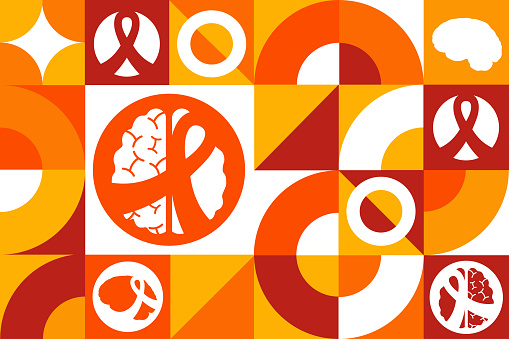 World Multiple Sclerosis Day. May 30. Seamless geometric pattern. Template for background, banner, card, poster. Vector EPS10 illustration