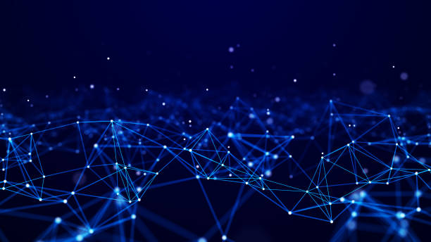 istock Corrupted network or connection. Abstract digital background of points and lines. Glowing plexus. Big data. Abstract technology science background. 3d rendering 2149547246