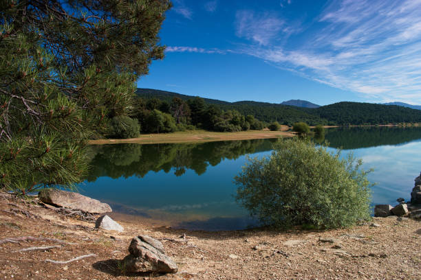 mountain landscape in spring in sunny weather
