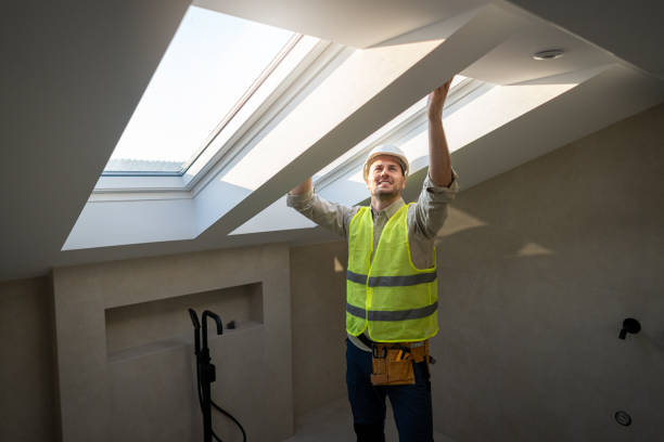 istock The craftsman carefully checks the window, ensuring it is properly aligned and secured 2149549111