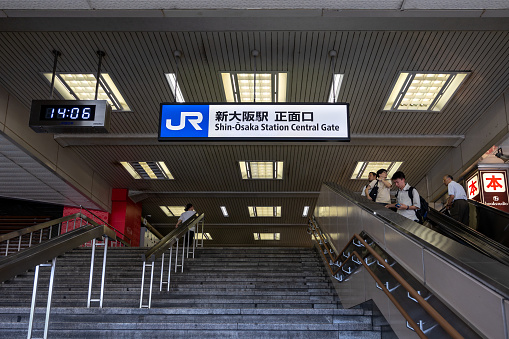 Osaka, Japan - September 1, 2023 : People at the JR Shin-Osaka Station in Osaka, Japan.