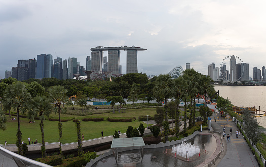 View of Singapore from Mrina Barrage Green roof