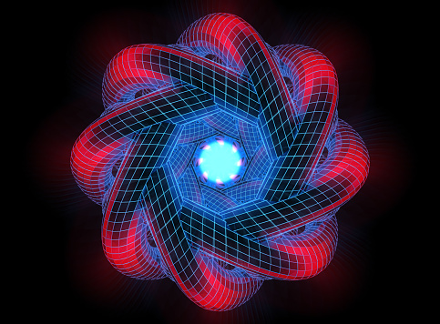 Glowing space flower background