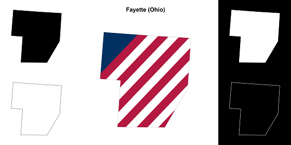 Fayette County (Ohio) outline map set