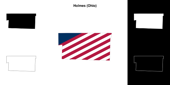 Holmes County (Ohio) outline map set