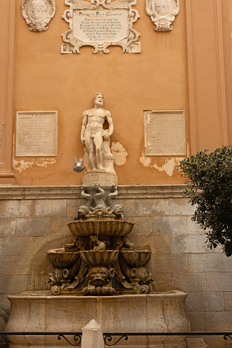Fountain of Saturn in Trapani in Sicily in Italy