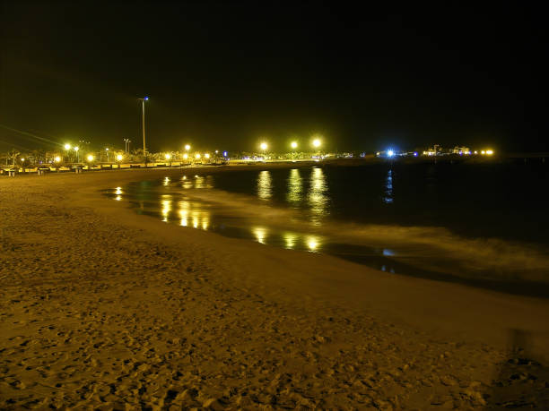 Canary Islands. Night view of the beach.