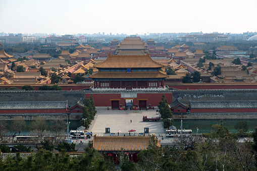 view of the Forbidden City in the center of Beijing