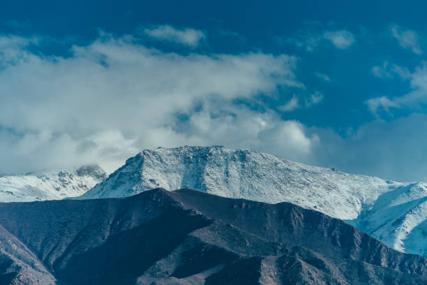 Picturesque mountain landscape with snowy peaks