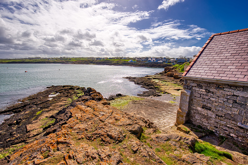 View Past Old Lifeboat Station, Moelfre, Anglesey, North Wales