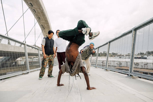 istock Guys practicing breakdance in the street 2149580321