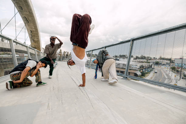 istock Guys practicing breakdance in the street 2149580412