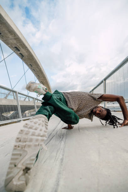 istock Young man breakdancing in the city streets 2149580557