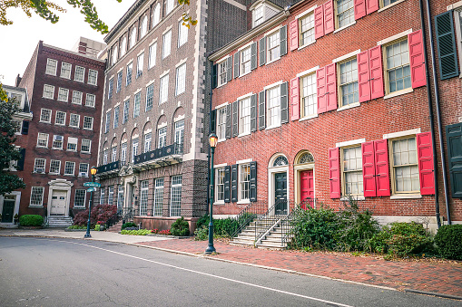Residential streets of center city Philadelphia
