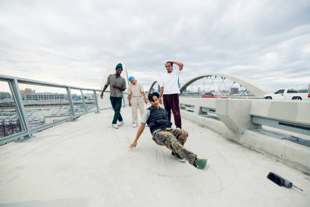 istock Young people breakdancing in the city streets 2149581985