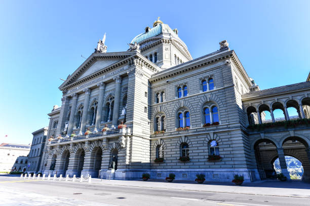The Federal Palace or Bundeshaus is the building housing the Swiss Federal Assembly and Council in Bern city in Switzerland