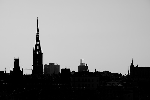 view of a silhouette of cityscape