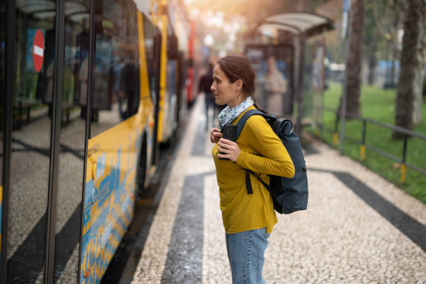 istock Millennials on the electric bus. Eco commuters. 2149591256
