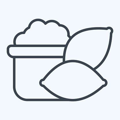 Icon Yams. related to Healthy Food symbol. line style. simple design illustration